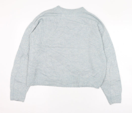 Womens UK Size 4 H&M Blue Pullover Jumper
