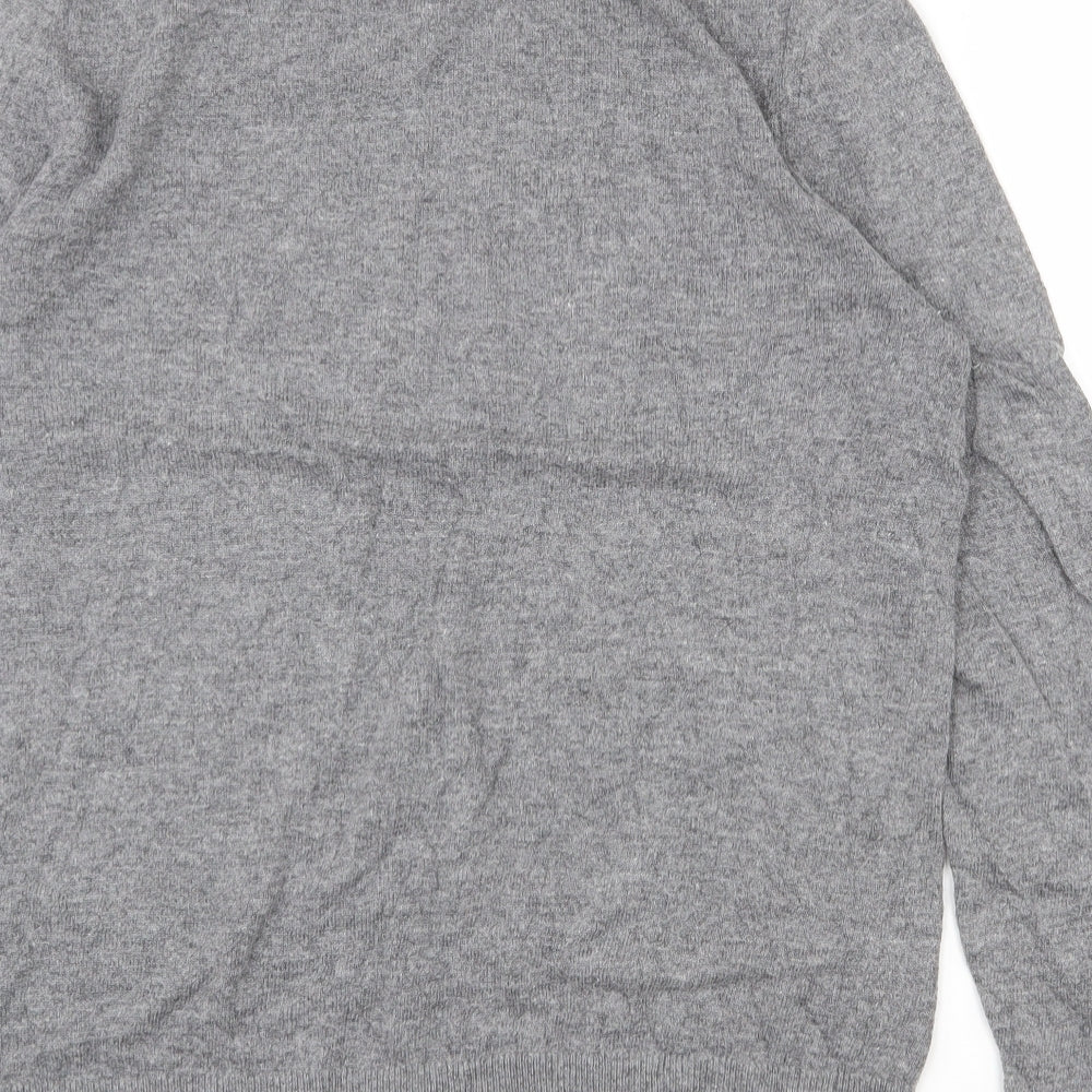 Topman Mens Grey Roll Neck Polyester Pullover Jumper Size M