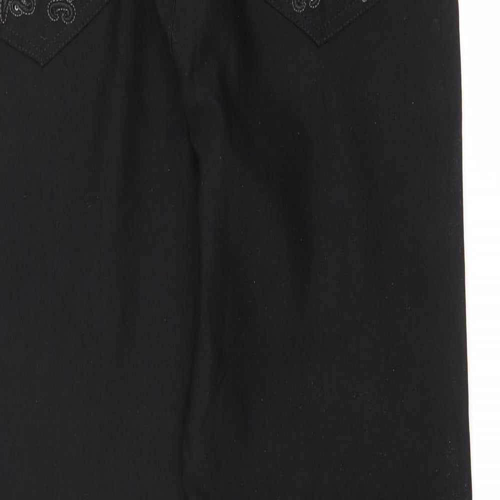 Claudia.c Womens Black Cotton Jegging Jeans Size 10 L24 in Regular Button