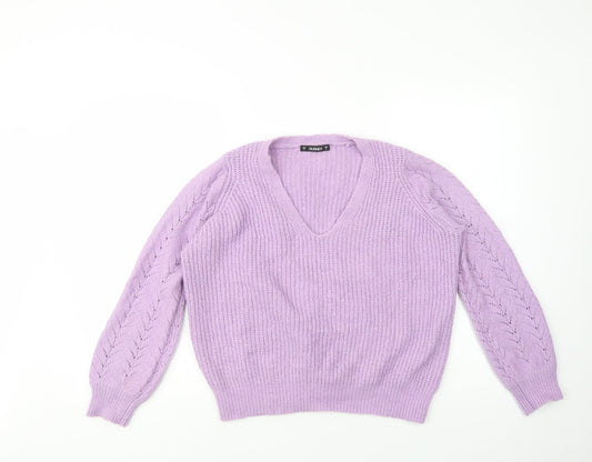 Womens UK Size S Dunnes Stores Purple Pullover Jumper