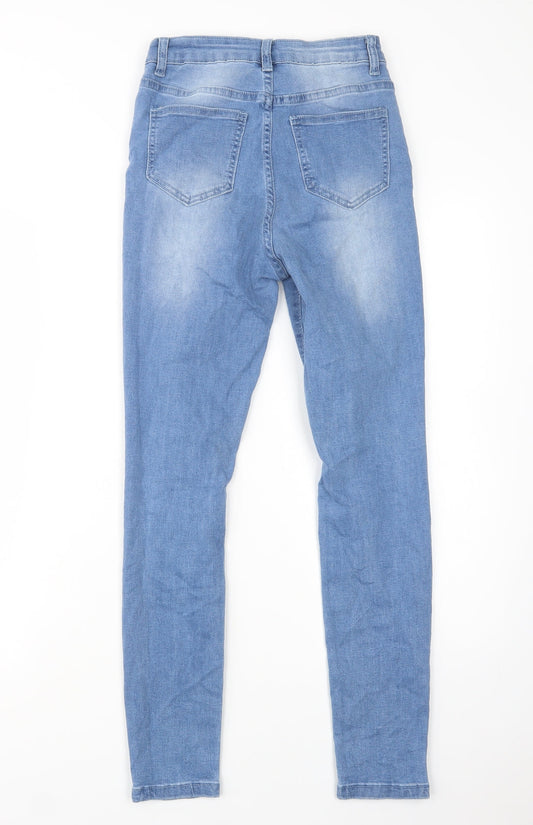 SheIn Womens Blue Cotton Skinny Jeans Size XS L30 in Regular Button