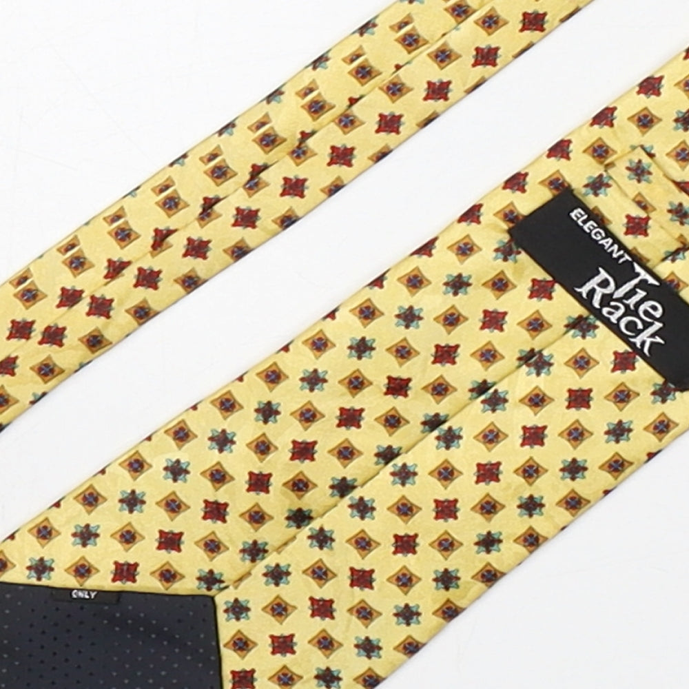 Tie Rack Mens Multicoloured Geometric Silk Pointed Tie One Size