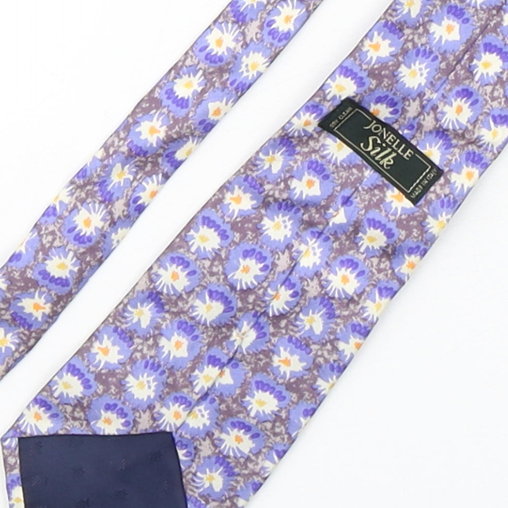 Jonelle Mens Multicoloured Geometric Silk Pointed Tie One Size