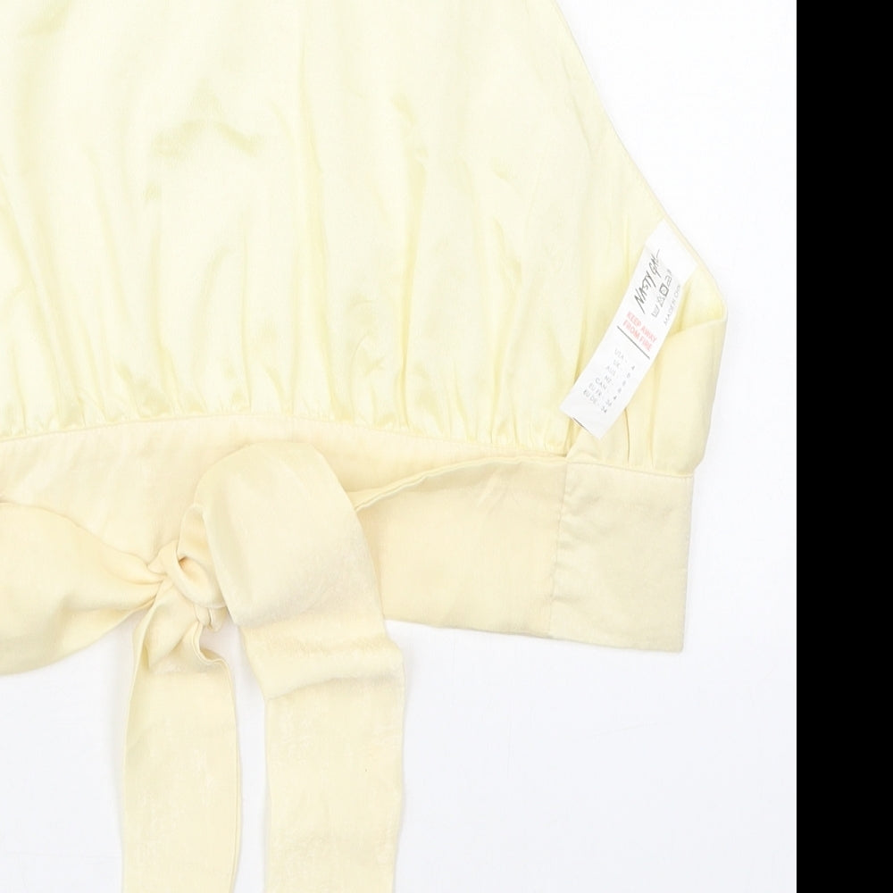 Womens UK Size 8 Nasty Gal Beige Cropped Tank