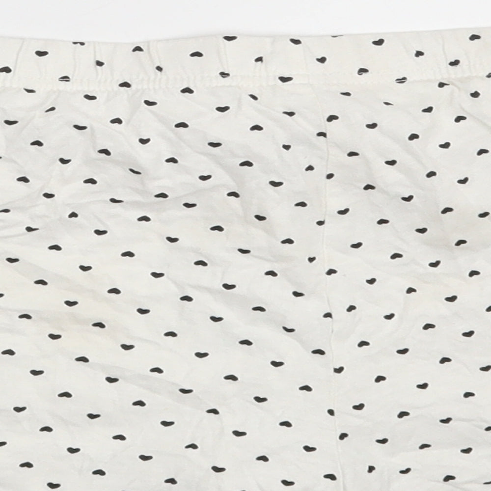 George Womens White 100% Cotton Skimmer Shorts Size 8 Regular - Heart