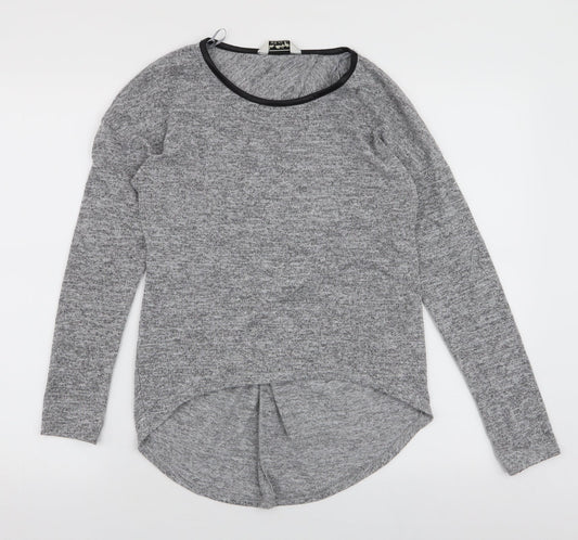 Womens UK Size 6 Miss Selfridge Grey Jersey T-Shirt