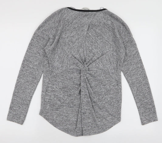 Womens UK Size 6 Miss Selfridge Grey Jersey T-Shirt