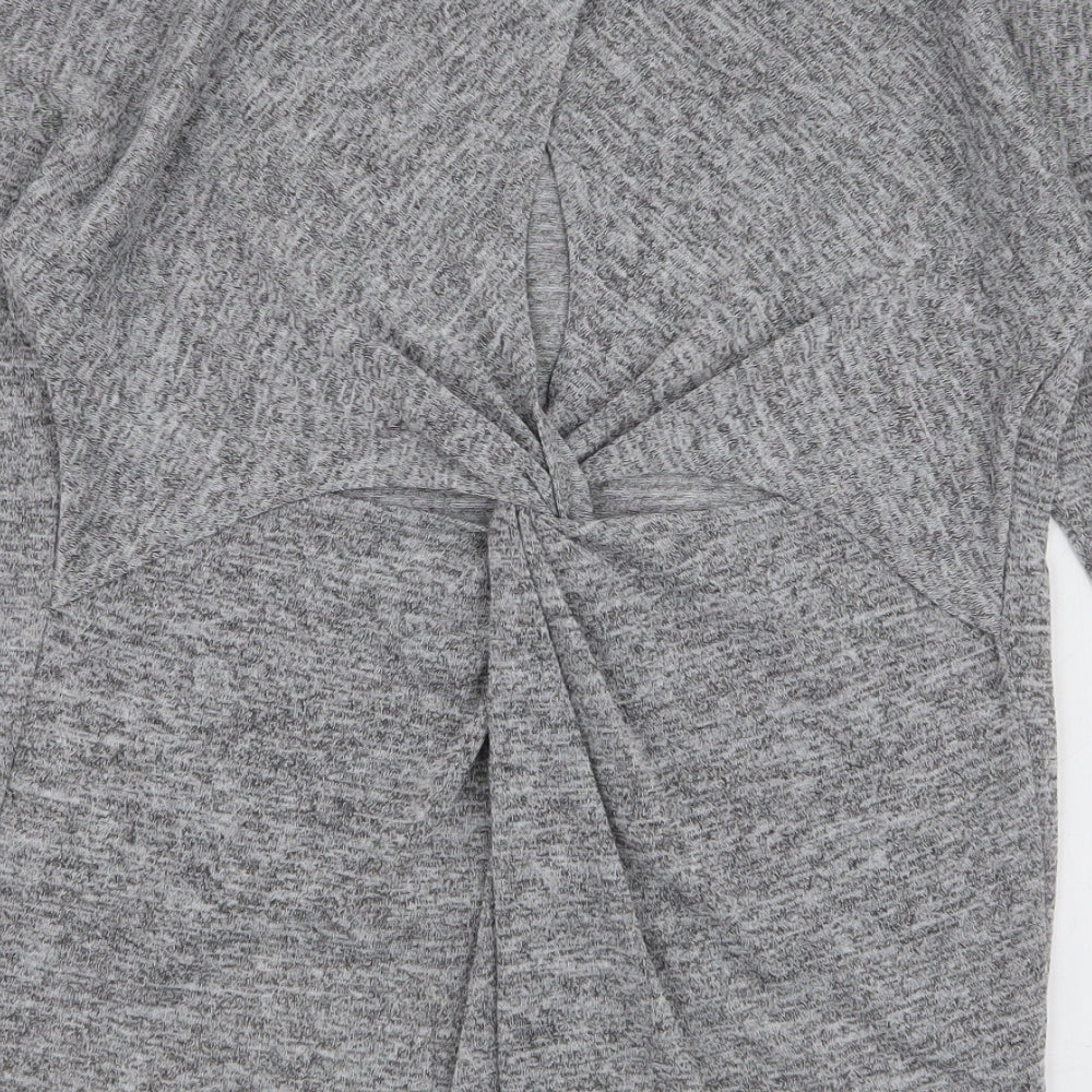 Womens UK Size 6 Miss Selfridge Grey Jersey T-Shirt