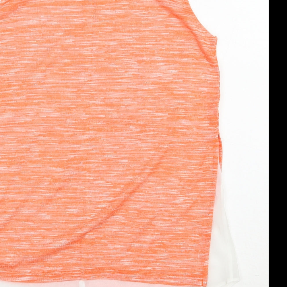 Womens UK Size M Wallis Orange Basic Blouse