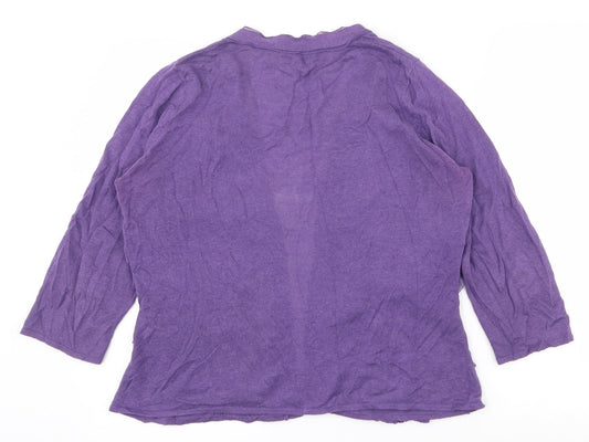 Womens UK Size 14 Per Una Purple Cardigan Jumper