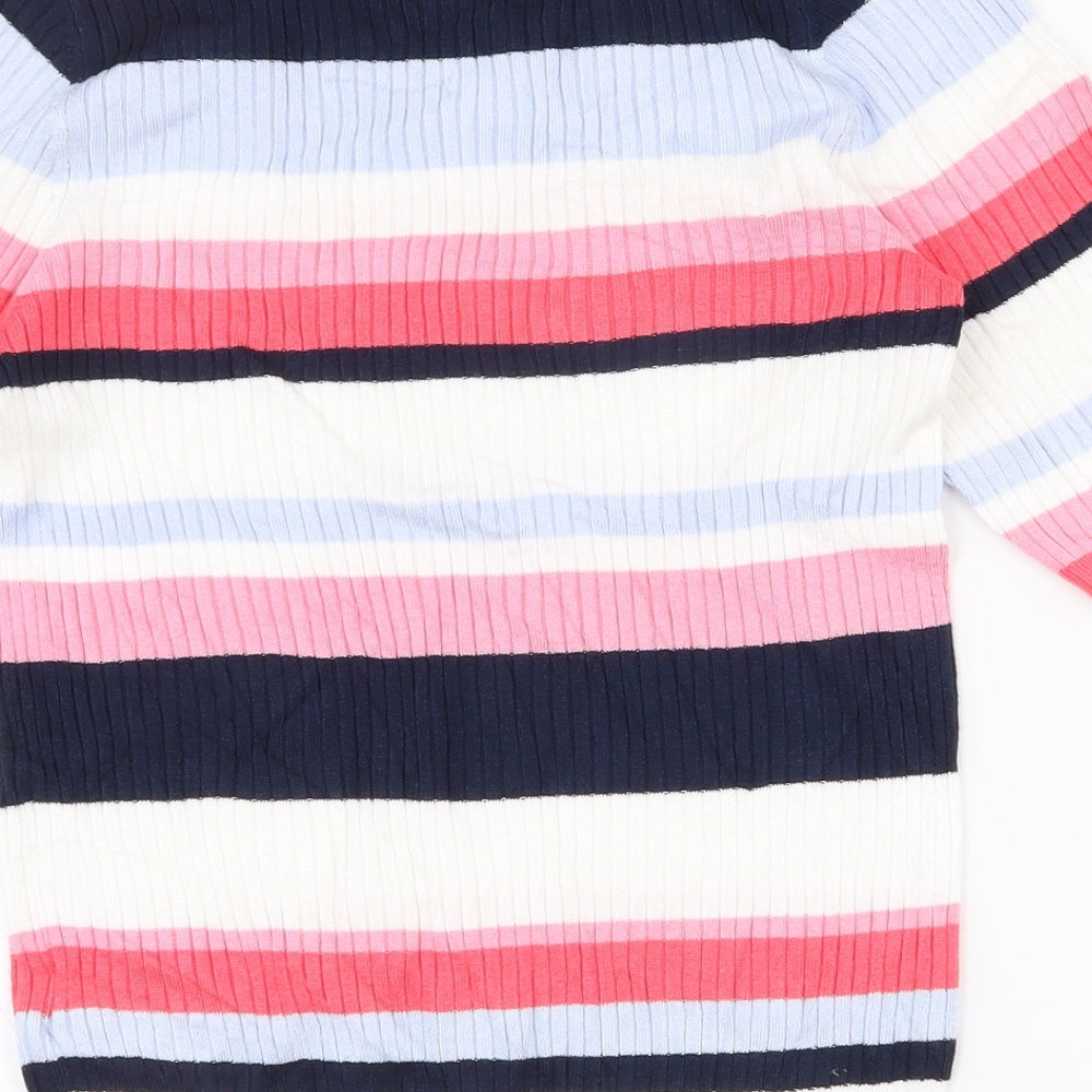 Womens UK Size 10 Marks and Spencer Multicoloured Basic T-Shirt