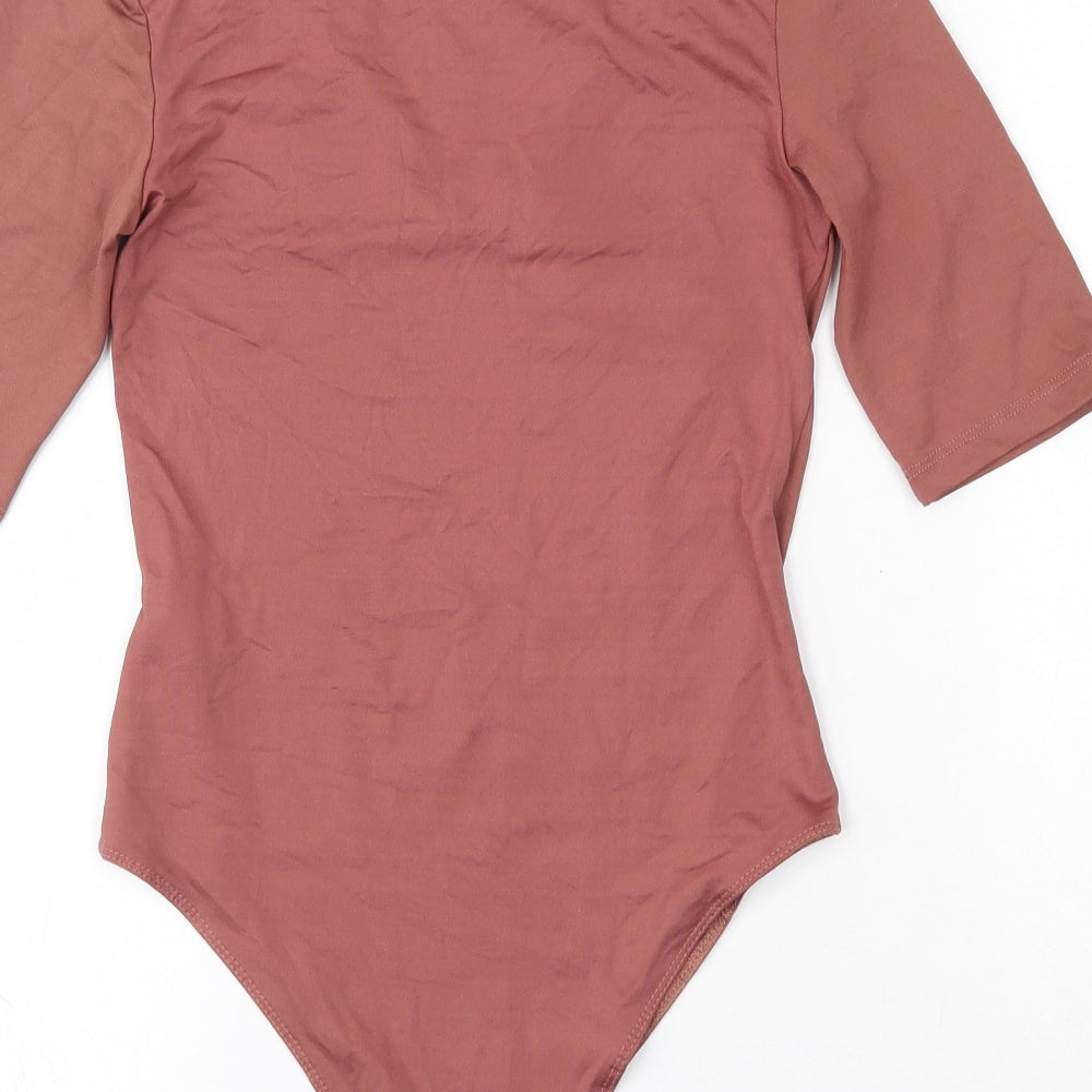 Primark Womens Brown Polyamide Bodysuit One-Piece Size XS