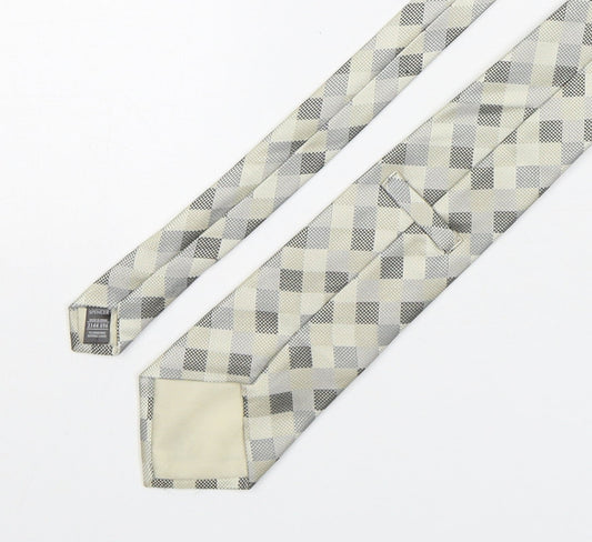Marks and Spencer Mens Multicoloured Plaids & Checks Silk Pointed Tie One Size