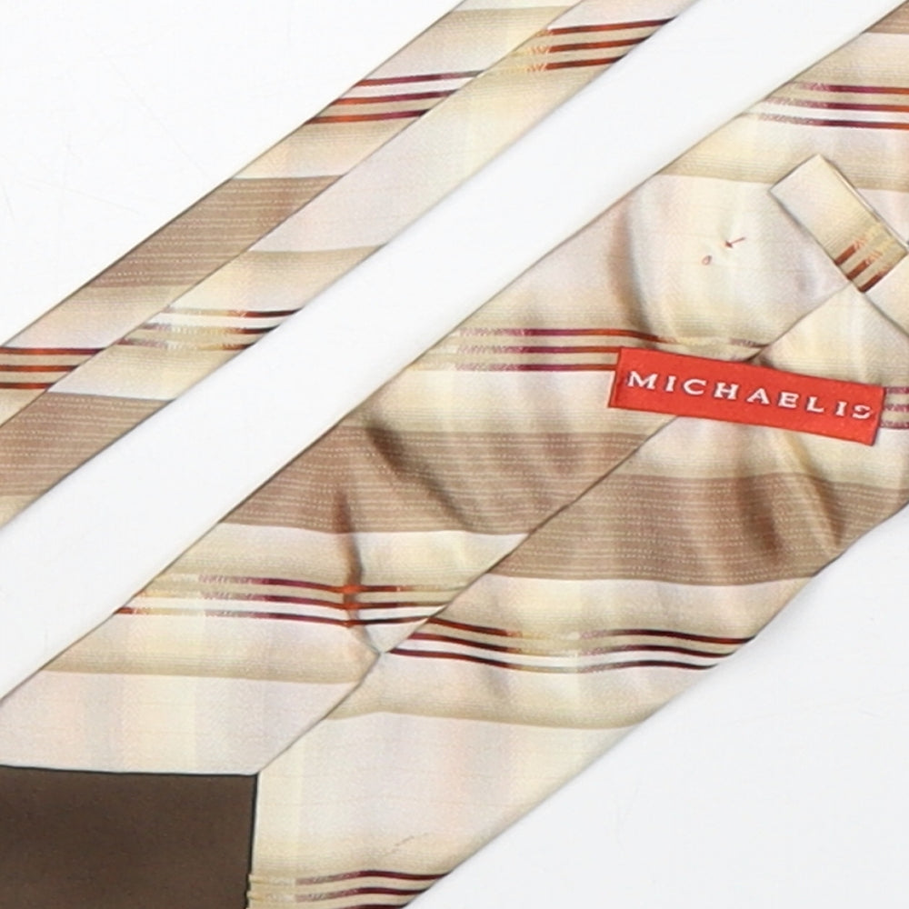 Michaelis Mens Multicoloured Plaids & Checks Silk Pointed Tie One Size