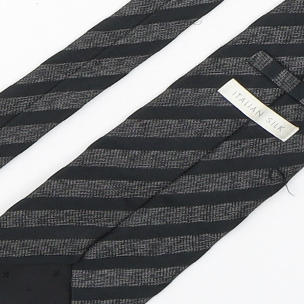 Preworn Mens Multicoloured Striped Silk Pointed Tie One Size