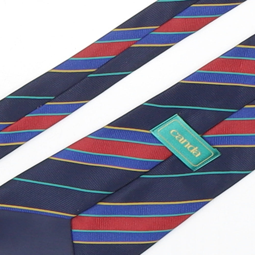 Mens Canda Multicoloured Striped Pointed Tie