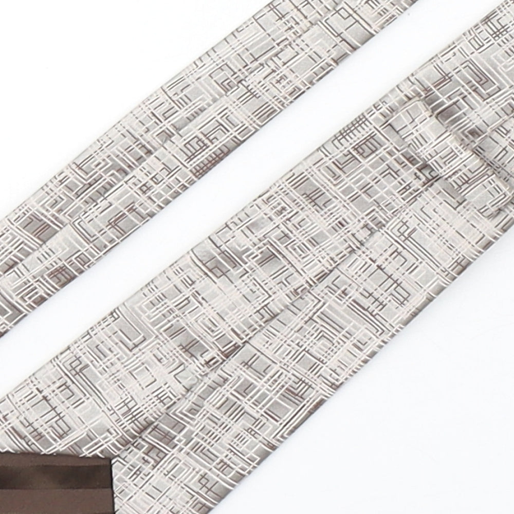 Mens BHS Multicoloured Geometric Pointed Tie