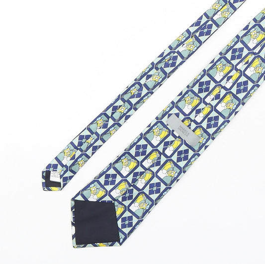 Marks and Spencer Mens Multicoloured Plaids & Checks Polyester Pointed Tie One Size