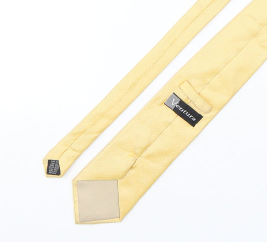 Ventura  Mens Gold Grenadine Silk Pointed Tie One Size