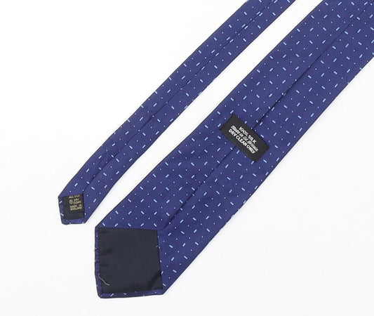 PreWorn Mens Blue Geometric Silk Pointed Tie One Size