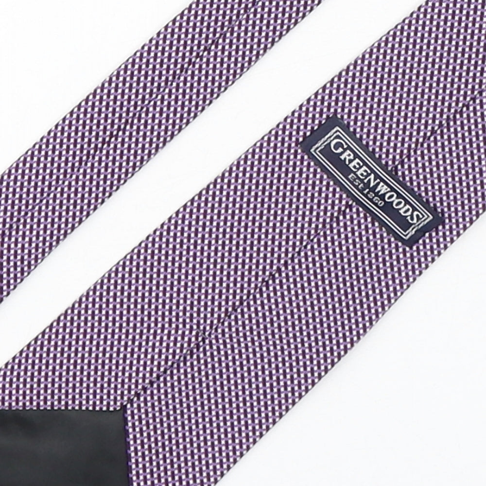 Greenwoods Mens Multicoloured Plaids & Checks Polyester Pointed Tie One Size