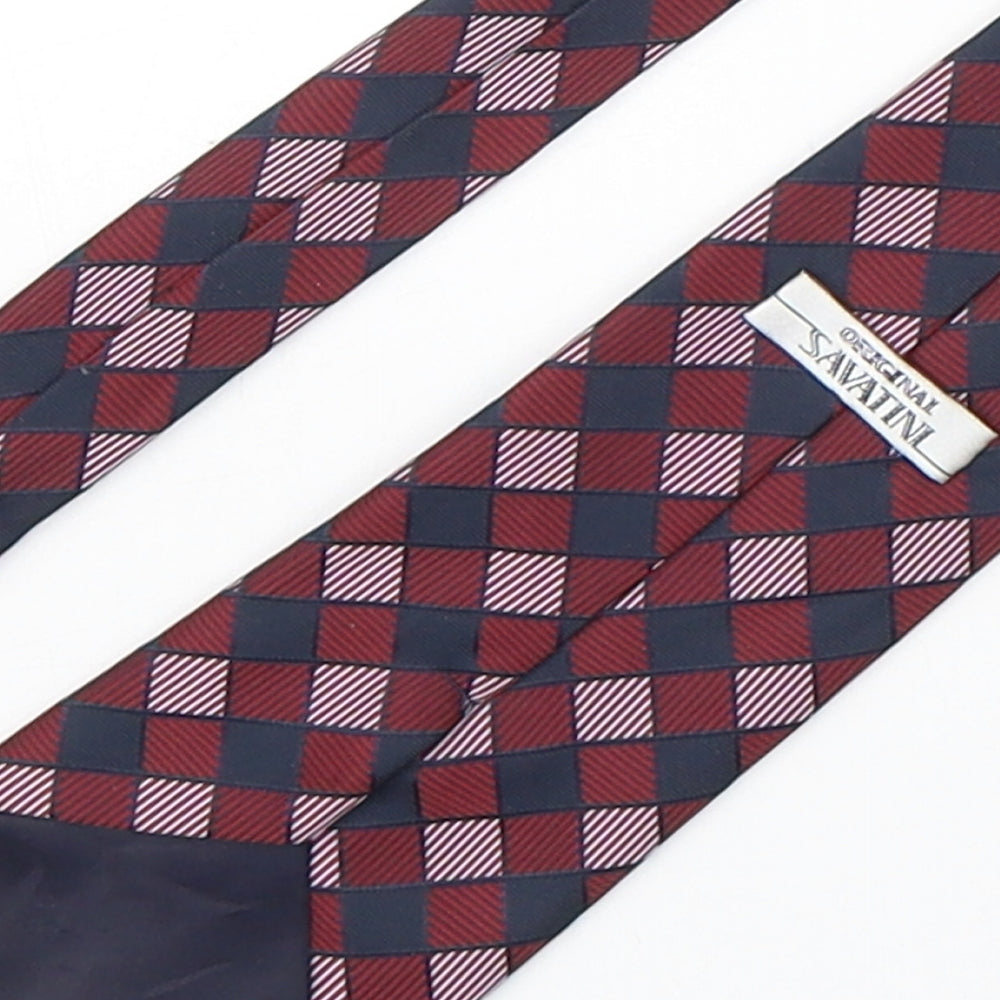 Mens Savatini Multicoloured Plaids & Checks Pointed Tie