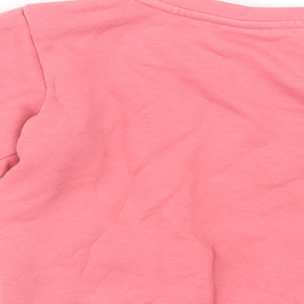 PUMA Baby Pink Cotton Pullover Jumper Size 12-18 Months Snap