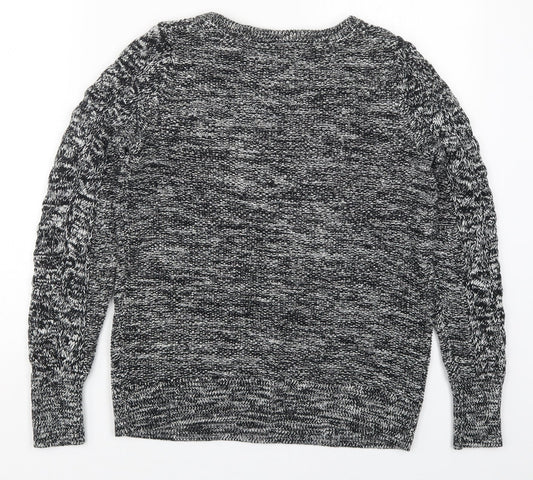 Gap Womens Grey Crew Neck Cotton Pullover Jumper Size M