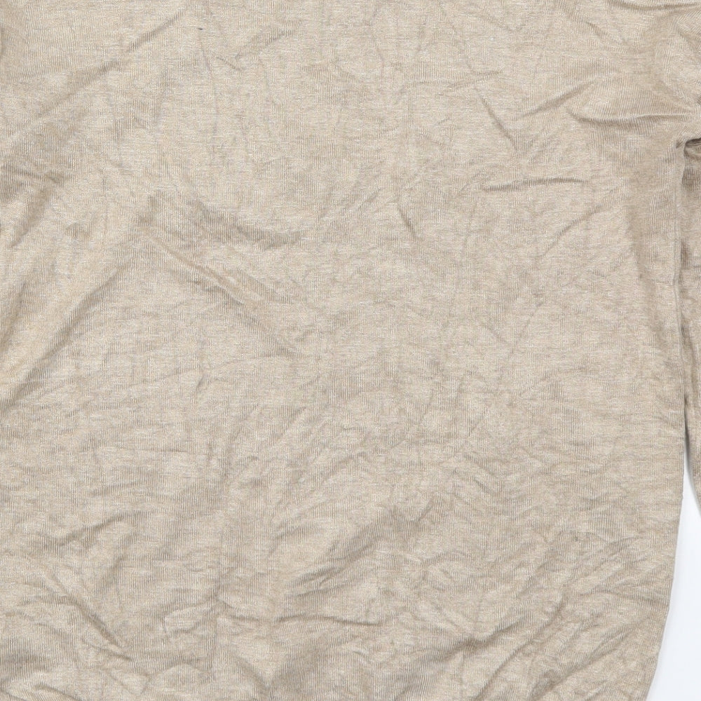 Body Flirt Womens Beige V-Neck Viscose Pullover Jumper Size XS