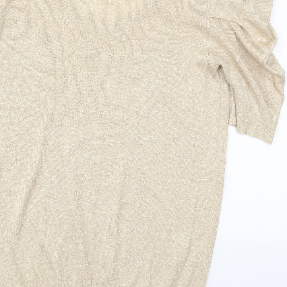 Womens UK Size 12 Peacocks Beige Pullover Jumper