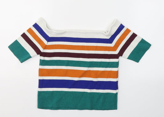 Womens UK Size S Cooperative Multicoloured Jersey T-Shirt