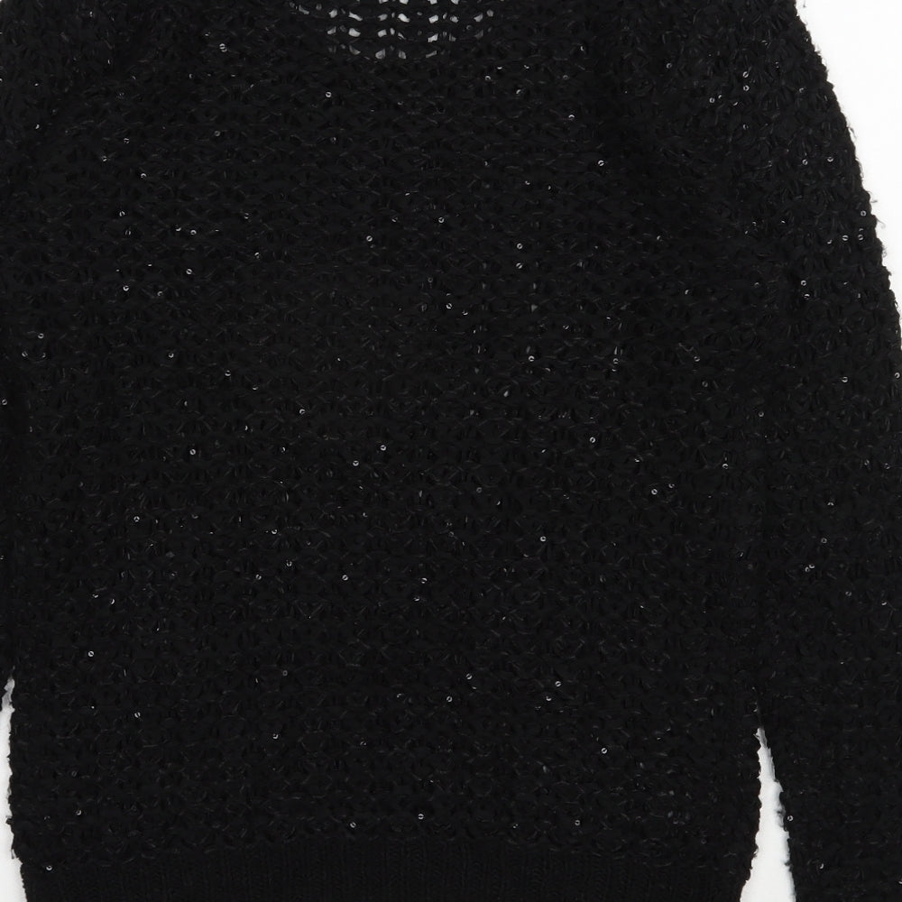 Womens UK Size S NEXT Black Pullover Jumper