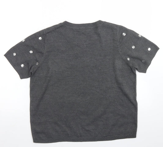 Womens UK Size 16 Marks and Spencer Grey Pullover Jumper