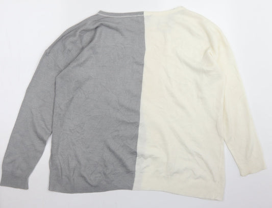 Womens UK Size 14 Bonmarché Grey Pullover Jumper