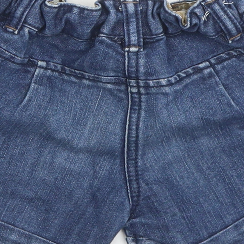 NEXT Girls Blue Cotton Cropped Jeans Size 9-12 Months