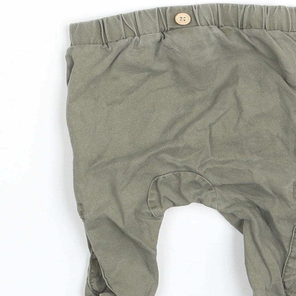 NEXT Baby Beige Lyocell Cargo Trousers Size 3-6 Months