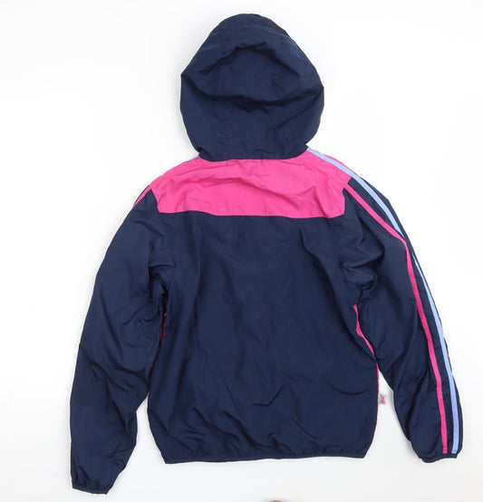 Lonsdale Womens Blue Striped Jacket Size 10 Zip