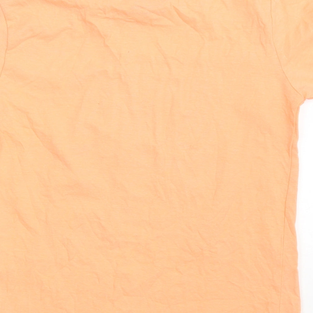 Primark Boys Orange 100% Cotton Pullover T-Shirt Size 7-8 Years Crew Neck - Worldwide