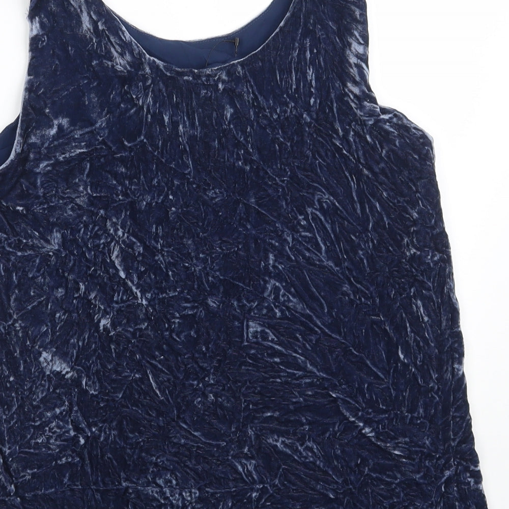 Womens UK Size 10 Marks and Spencer Blue Vest Sweatshirt