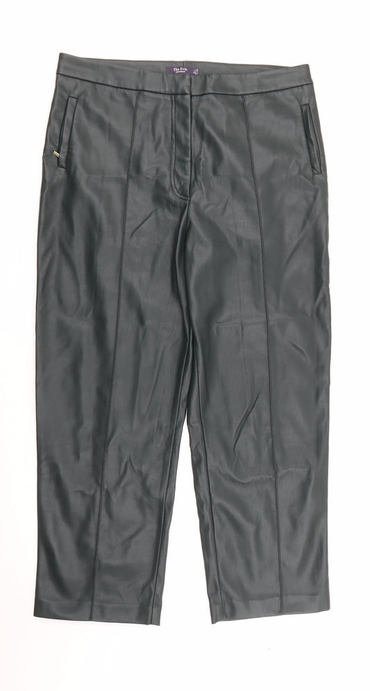 Womens UK Size 16 Marks and Spencer Regular Fit Green Trousers