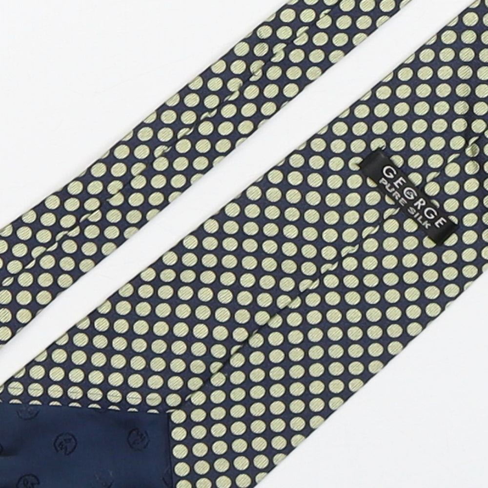 George Mens Multicoloured Polka Dot Silk Pointed Tie One Size