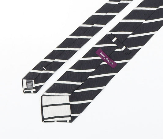 Marks and Spencer Mens Multicoloured Striped Silk Pointed Tie One Size