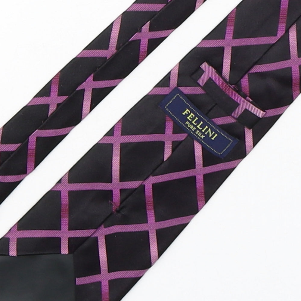 Mens Fellini Multicoloured Geometric Pointed Tie