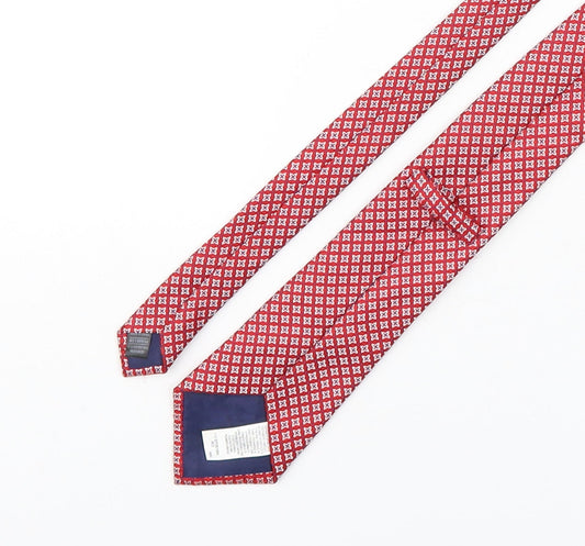 Marks and Spencer Mens Multicoloured Geometric Polyester Pointed Tie One Size