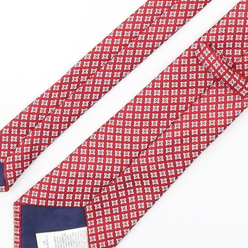 Marks and Spencer Mens Multicoloured Geometric Polyester Pointed Tie One Size
