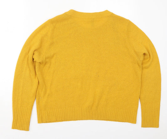 Womens UK Size L H&M Yellow Pullover Jumper