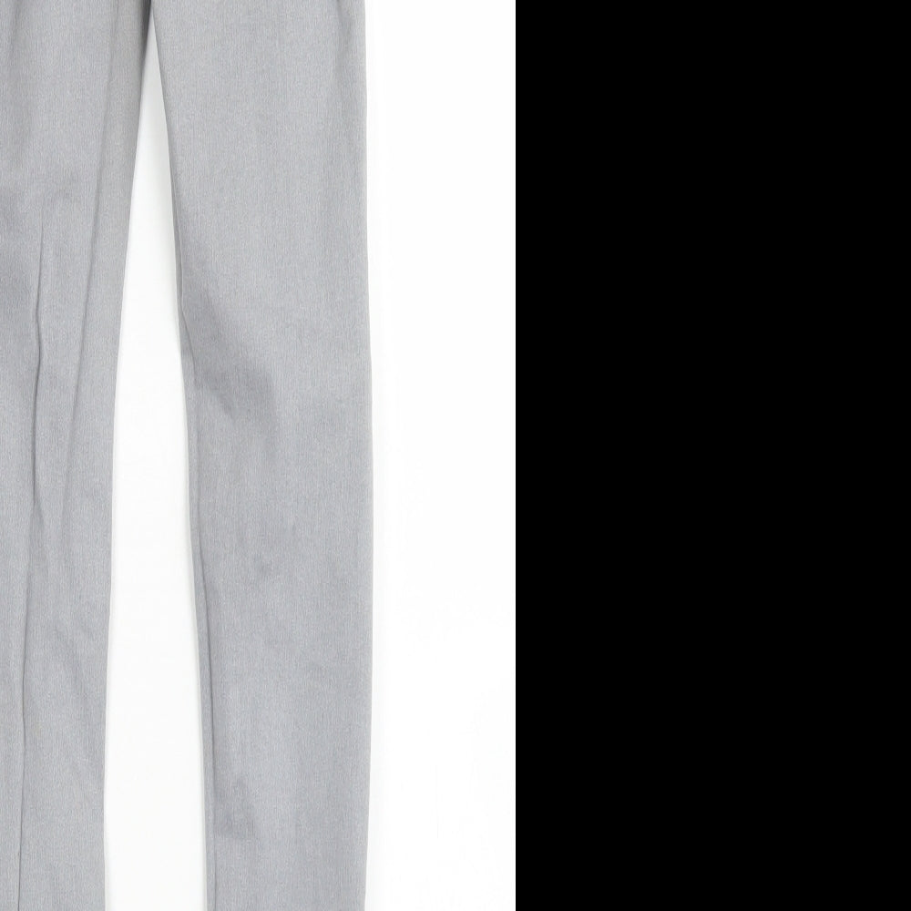 Miss Selfridge Womens Grey Cotton Skinny Jeans Size 8 L29 in Regular Button