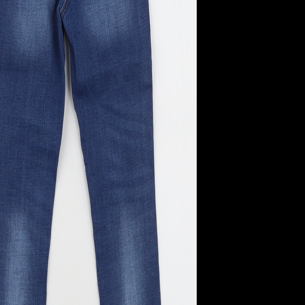NEXT Girls Blue Cotton Skinny Jeans Size 9 Months Slim Pullover