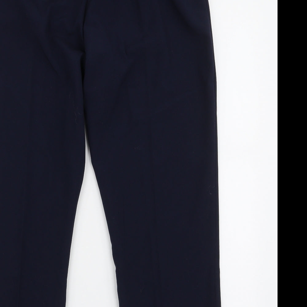 Duvir Womens Blue Polyester Trousers Size 18 L27 in Regular