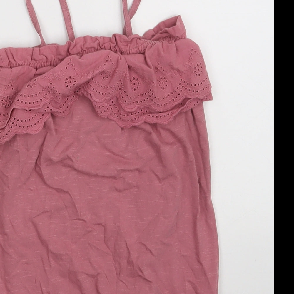 George Girls Pink 100% Cotton T-Shirt Dress Size 12-18 Months Off the Shoulder Snap